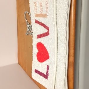 Beaded clutch LOVE